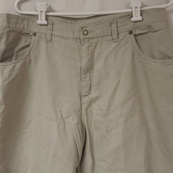 Guide Series Mens 38 Khaki Cotton Carpenter Cargo Outdoor Shorts 10" Inseam - Picture 2 of 11